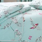 Beautiful Birds Duck Egg Bedspread Duck Egg Blue