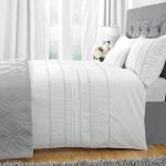 Evangeline Embroidered White Duvet Cover White