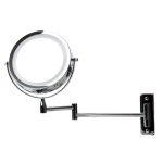 Extendable Wall Mounted LED Mirror Silver
