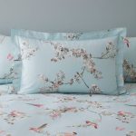 Beautiful Birds Duck-Egg Oxford Pillowcase Duck Egg Blue