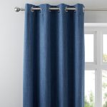 Solar Blue Blackout Eyelet Curtains Blue