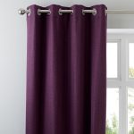 Solar Aubergine Blackout Eyelet Curtains Aubergine Purple