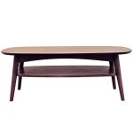 Skandi Walnut Coffee Table Chocolate Brown