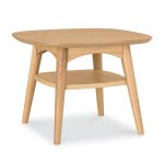 Skandi Oak Lamp Table with Shelf Mid Oak (Brown)