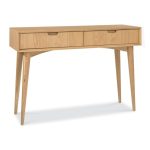 Skandi Oak Console Table with Drawer Light Brown / Natural
