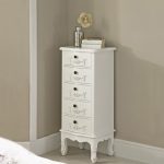 Toulouse Ivory 5 Drawer Tallboy White