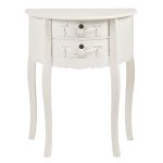 Toulouse Ivory 2 Drawer Side Table White