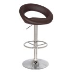 Piso Adjustable PU Bar Stool – Brown Brown