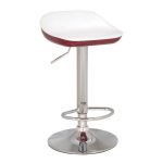 Roma Adjustable Gas Lift Bar Stool – Red Red