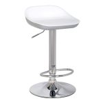 Roma Adjustable Gas Lift Bar Stool – Silver Silver