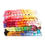 Pack of 100 Embroidery Skeins Red / Yellow