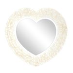 Wicker Heart Mirror White