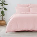 Non Iron Plain Dye Dusky Pink Duvet Cover Dusty Pink