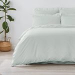 Non Iron Plain Dye Duck Egg Duvet Cover Duck Egg (Blue)