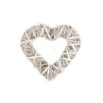 Chalk Rustic Hanging Heart White