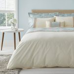 Olivia Embroidered Duck-Egg Duvet Cover Duck Egg Blue