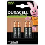 Duracell AAA Rechargeable 4 Pack Black