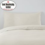 Non Iron Plain Dye Kingsize Ivory Pillowcase Pair Cream