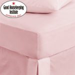 Non Iron Plain Dusty Pink 28cm Fitted Sheet Dusty Pink