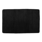 Memory Foam Black Bath Mat Black
