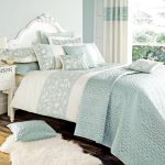 Evie Butterfly Embroidered Duck Egg Duvet Cover Duck Egg Blue