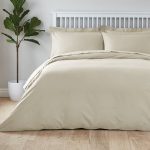 Easycare Plain Dye 100% Cotton Cream Duvet Cover Cream