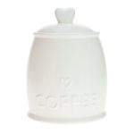 Country Heart Coffee Storage Jar White
