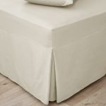 Easycare Plain Dye 100% Cotton 180 Thread Count Cream Pleated Fitted Valance Cream