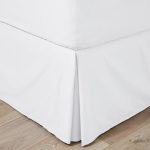Easycare Plain Dye 100% Cotton 180 Thread Count White Pleated Divan White