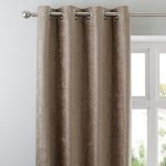 Chenille Taupe Eyelet Curtains Taupe
