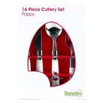 Poppy 16 Piece Cutlery Set Red / White