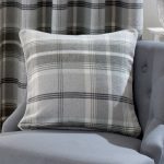 Highland Check Dove Grey Cushion Grey