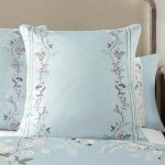 Dorma Maiya Duck Egg Continental Square Pillowcase Duck Egg Blue