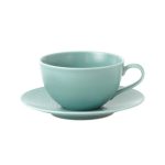 Gordon Ramsay by Royal Doultan Teal Maze Breakfast Cup and Saucer Teal
