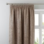 Chenille Taupe Pencil Pleat Curtains Taupe Brown