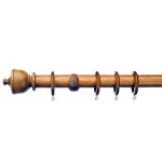 Swish Cambridge Fixed Mid Oak Curtain Pole Dia. 50mm Light Brown / Natural