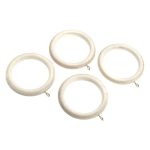 Swish Cambridge Pack of 4 Antique White Curtain Rings White