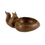 Rustic Ramble Squirrel Bowl Chocolate Brown