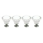 Jazz Age Set of 4 Drawer Knobs Clear