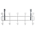 Crystal Over the Door Hooks Silver