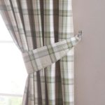 Balmoral Green Checked Tiebacks Green