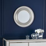 Beaded Edge Mirror Silver