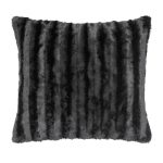 Black Plush Cushion Black