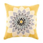 Flowering Cushion Grey / Yellow