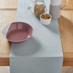 Duck-Egg Ribbed Table Runner Duck Egg Blue