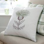 Balmoral Green Thistle Cushion Green