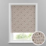 Woodland Fox Blackout Cordless Roller Blind Cream / Orange
