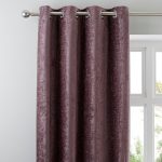 Chenille Mauve Eyelet Curtains Mauve