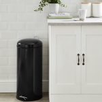 Spectrum Black 30 Litre Pedal Bin Black