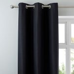 Nova Black Blackout Eyelet Curtains Black